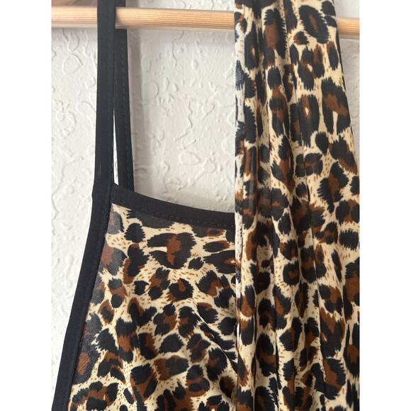 Vintage Renegade Club🌿Leopard Print Bodycon Dress Women’s Size 15 Y2K 90s Style - Picture 9 of 10